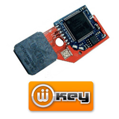 Wiikey 2 chip loddet på en Wiiclip